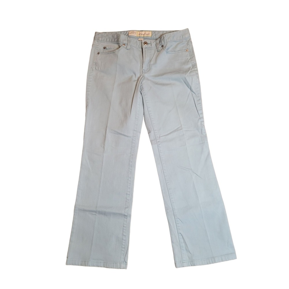 Ann Taylor Loft Jeans Women's Sz 6 Aqua Blue Original Bootcut Denim Pants Casual